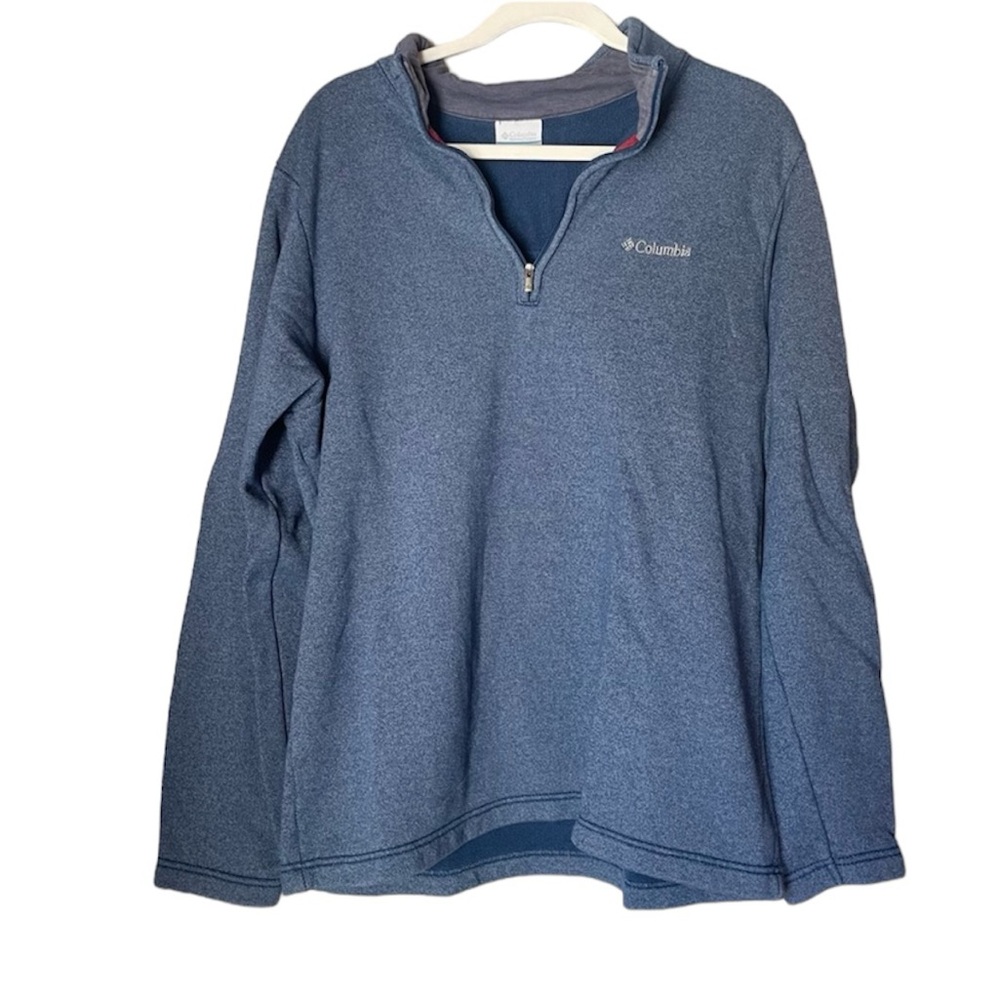 Columbia Half Zip Blue Sweater Large